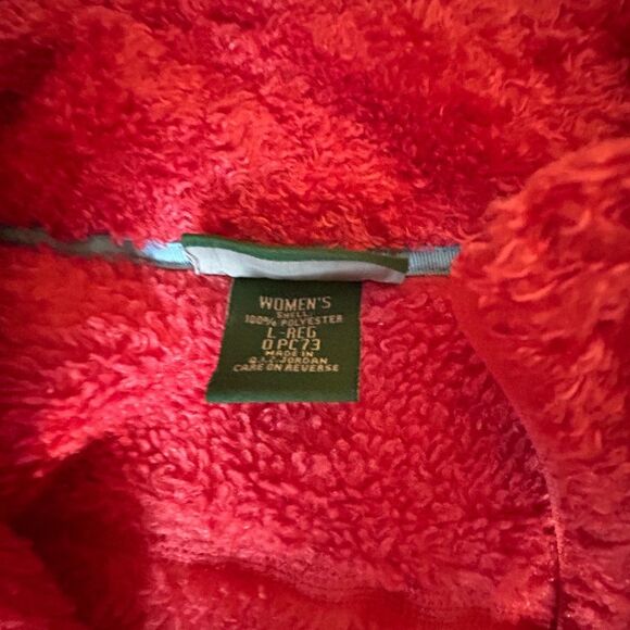 Ll Bean womens High-Pile Sherpa Fleece Full Zip Jacket Size L - Picture 6 of 8